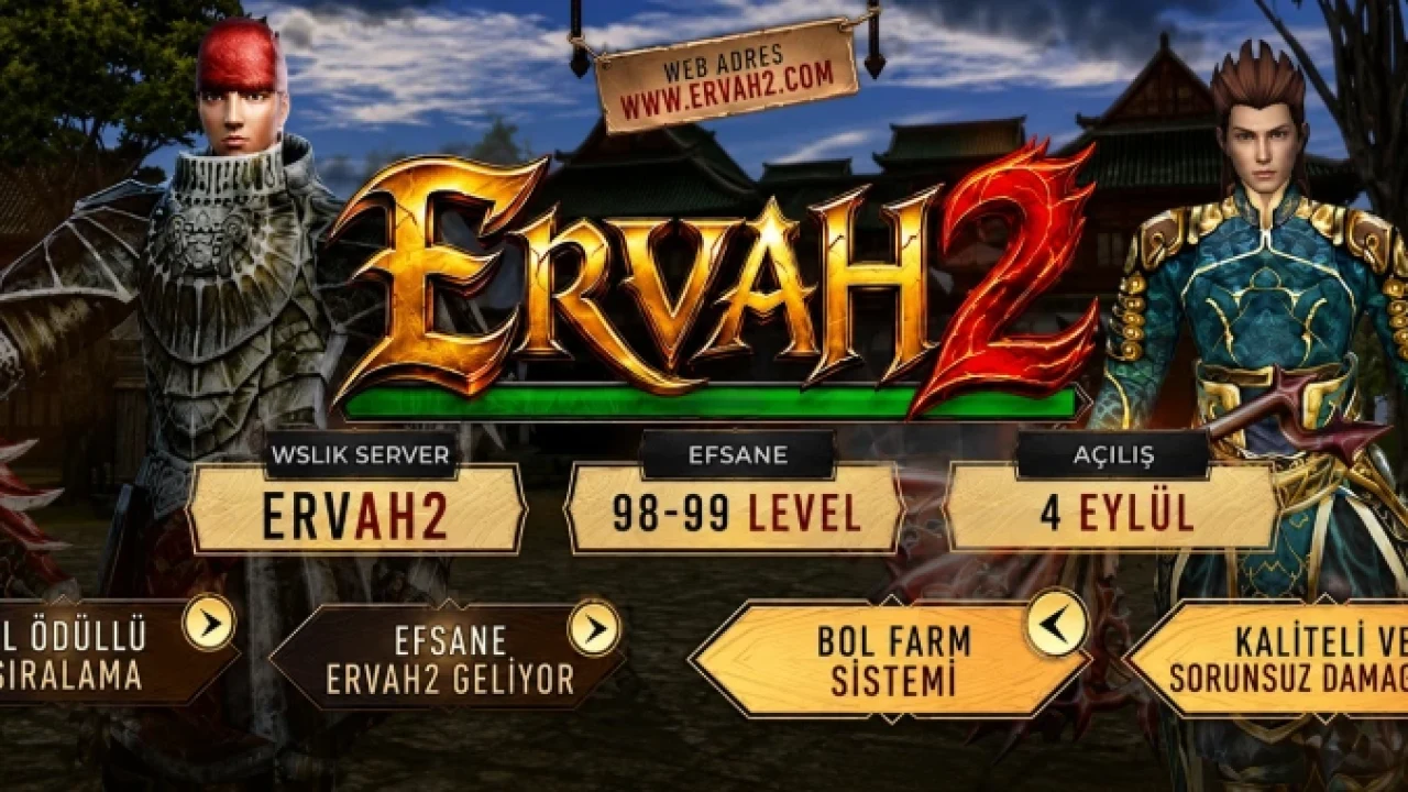 Ervah2 98-99 Metin2 PvP Server banner